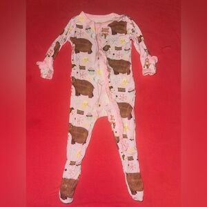 Kickee Pants Pink Animal Print Kids Pajamas
